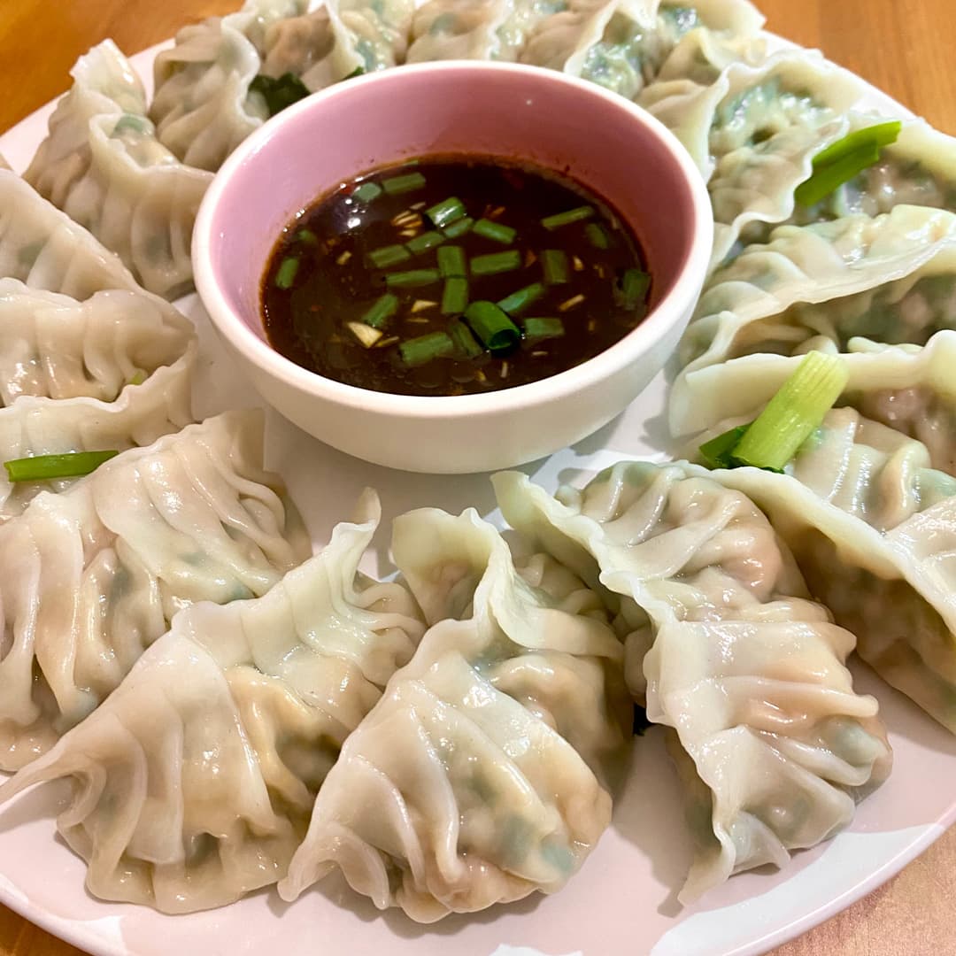 Raviolis au porc et ciboulette